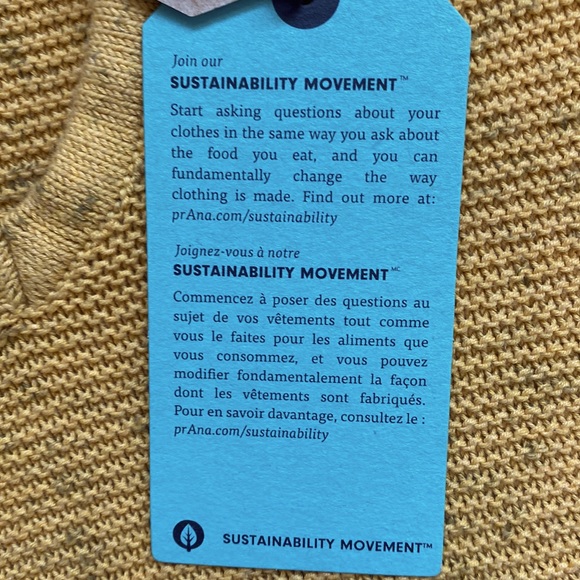 prAna Crystal Beach sweater size M Yellow and purple - Picture 9 of 12